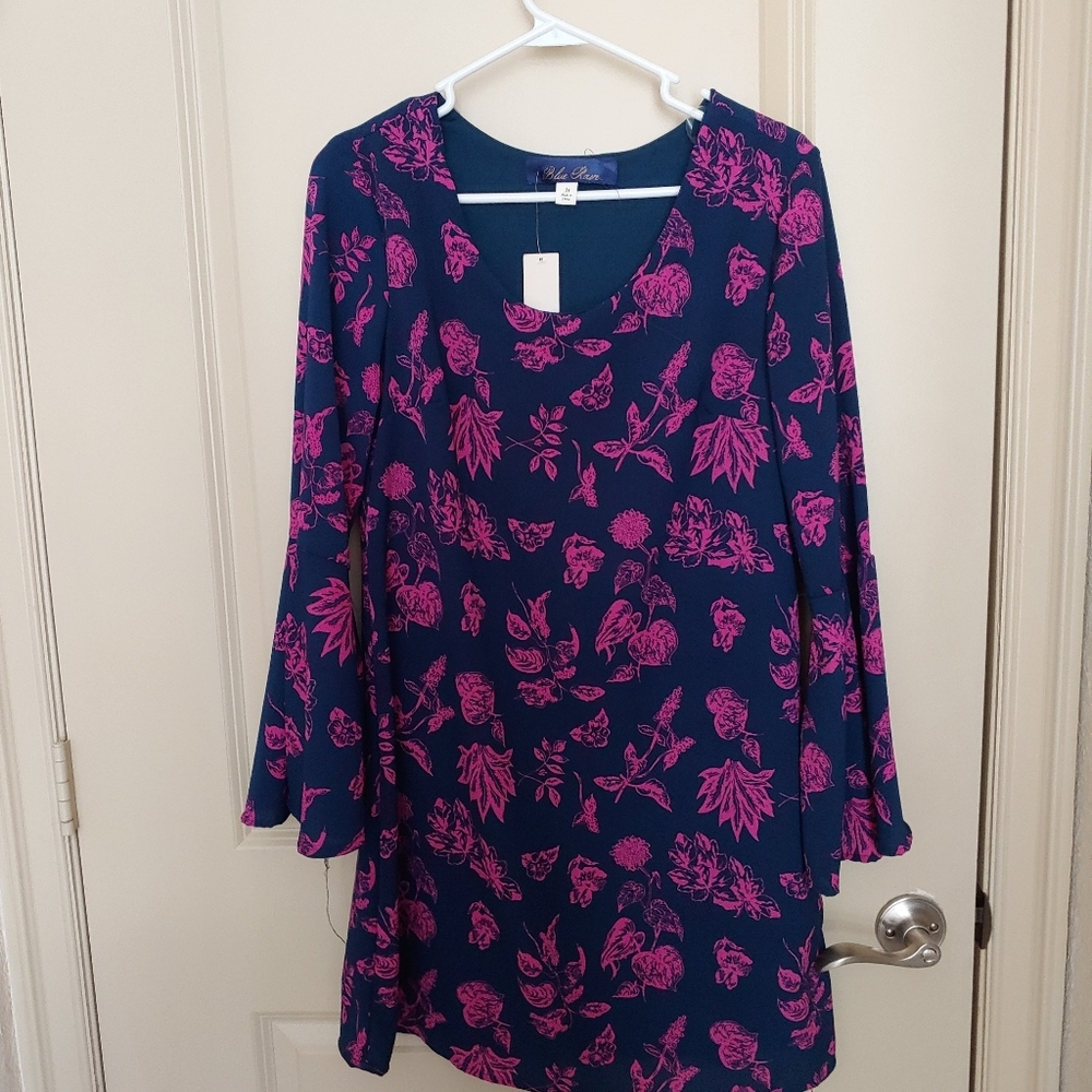 Cute blue and pink dress.